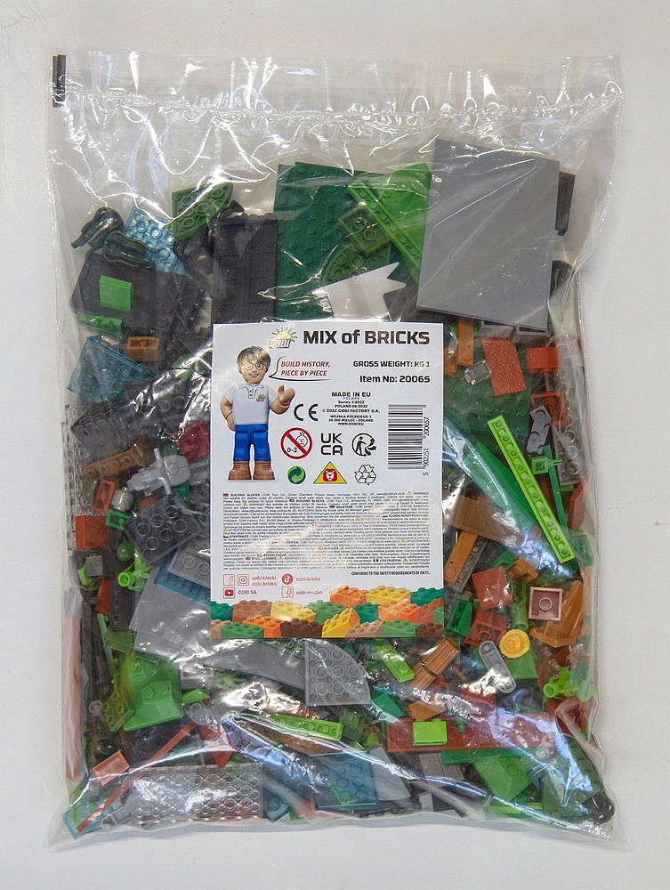 Mix klocków konstrukcyjnych 1 kg - worek