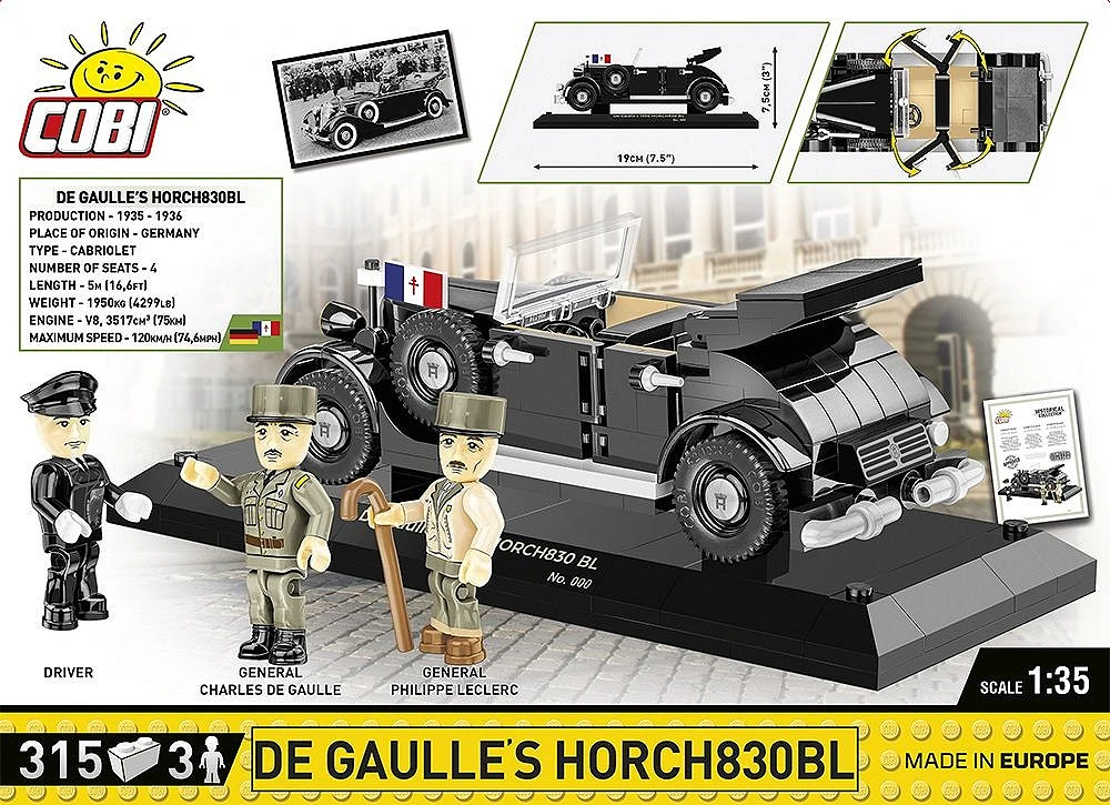 Horch830BL De Gaulle - Limited Edition (COBI-2260)  Limited