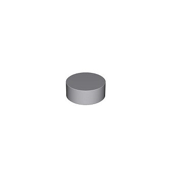 1x1 1/3 round plate, new grey
