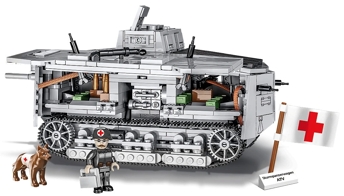 Maquette Blindé A7V 1:72 COBI 3094 - Collection Construction - Neuf