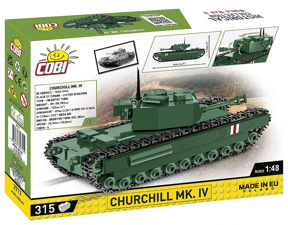 COBI – Lot De 2 Chars En Briques : Churchill MK.IV Et Panzer II Ausf. A – échelle 1:48 – Maquettes à Construire Pour Collectionneurs