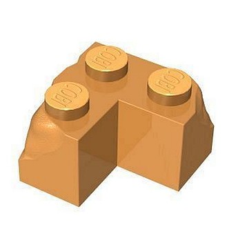 2x2 brick chipped