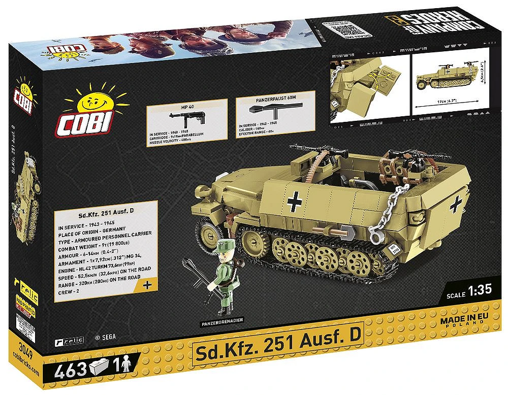 COBI Sd.Kfz. 251 Ausf. D 1:35スケールモデル 3049-sdkfz-251-box-back.webp