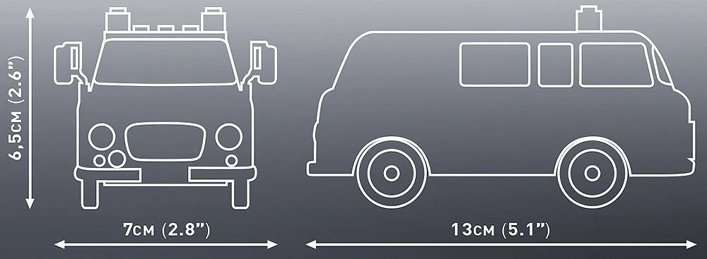 COBI Barkas B1000 Feuerwehr - Set Mattoncini 151 Pezzi Per Camion Dei Pompieri, Compatibile