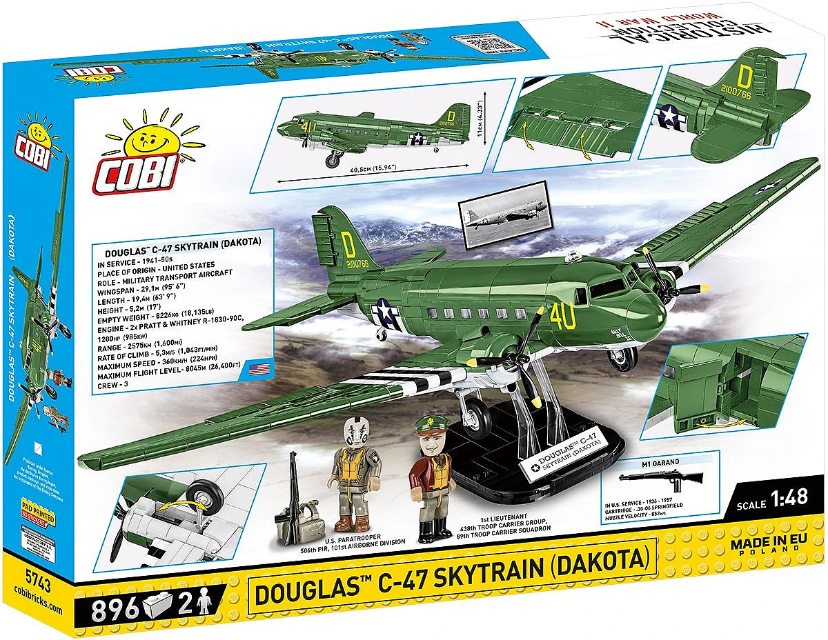 Douglas C-47 Skytrain Dakota (COBI-5743)  Aircraft  cobibricks.com