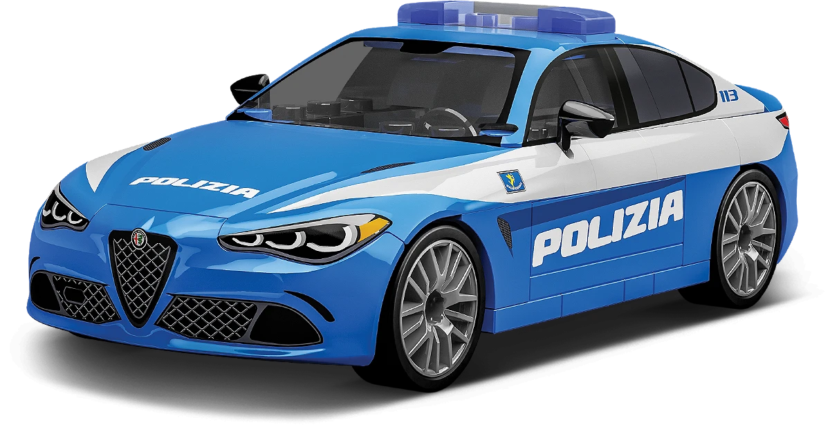 Alfa Romeo - 【新品】ITALIA ALFA ROMEO POLIZIA MODEL Giulia Quadrifoglio Polizia (COBI-24606)  Alfa Romeo  cobi.pl