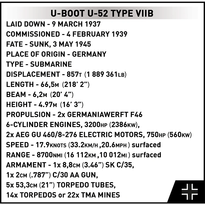 U-Boot U-52 (Type VIIB) - fot. 12