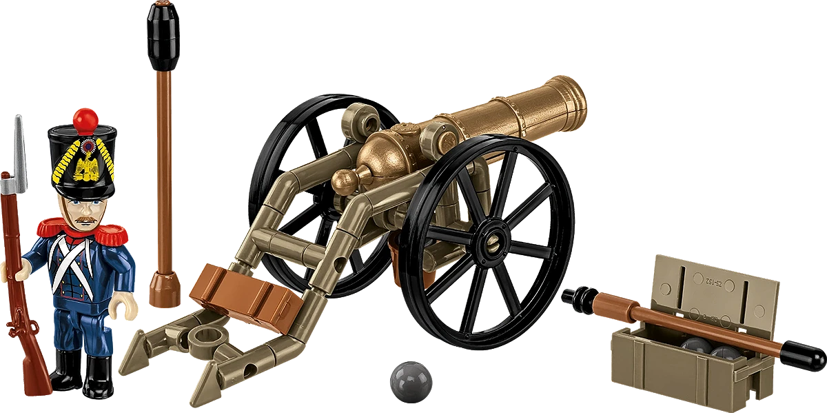 Francuski artylerzysta z armatą - fot. 2