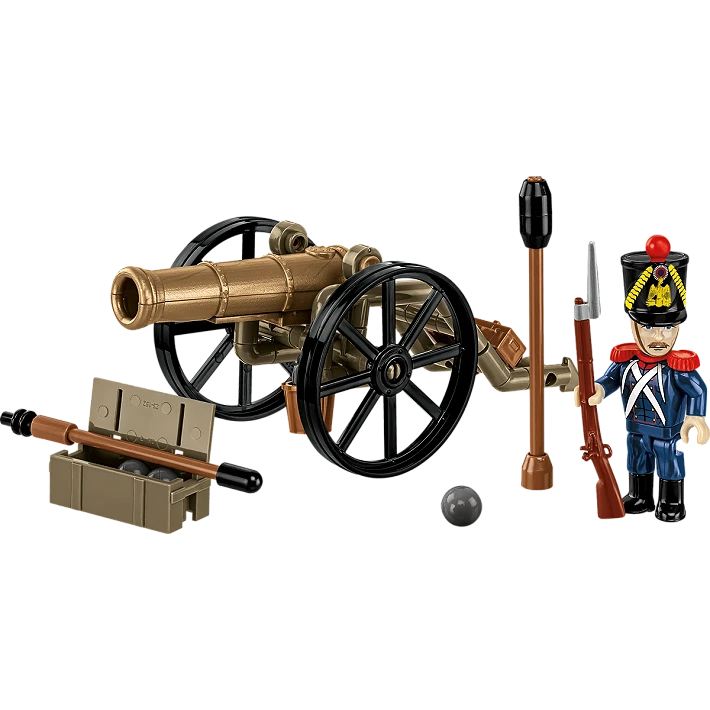 Francuski artylerzysta z armatą