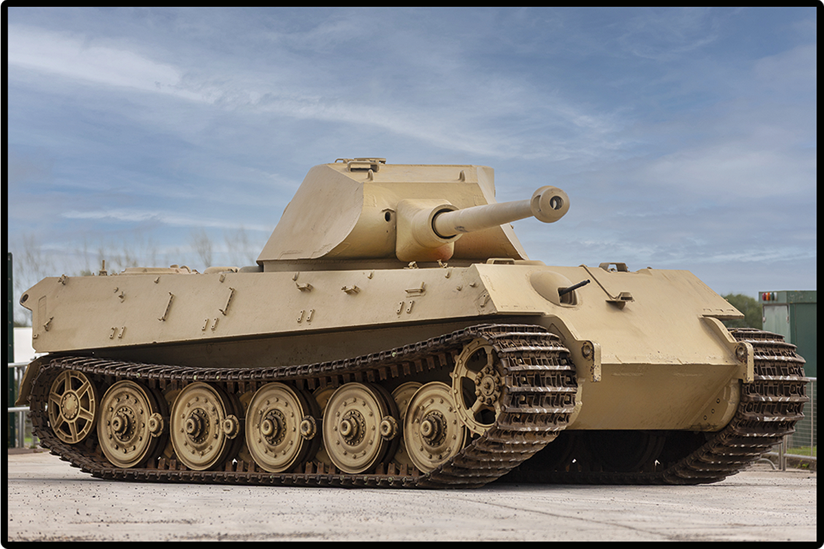 The original Tiger II KTV2 tank on display at The Tank Museum.
