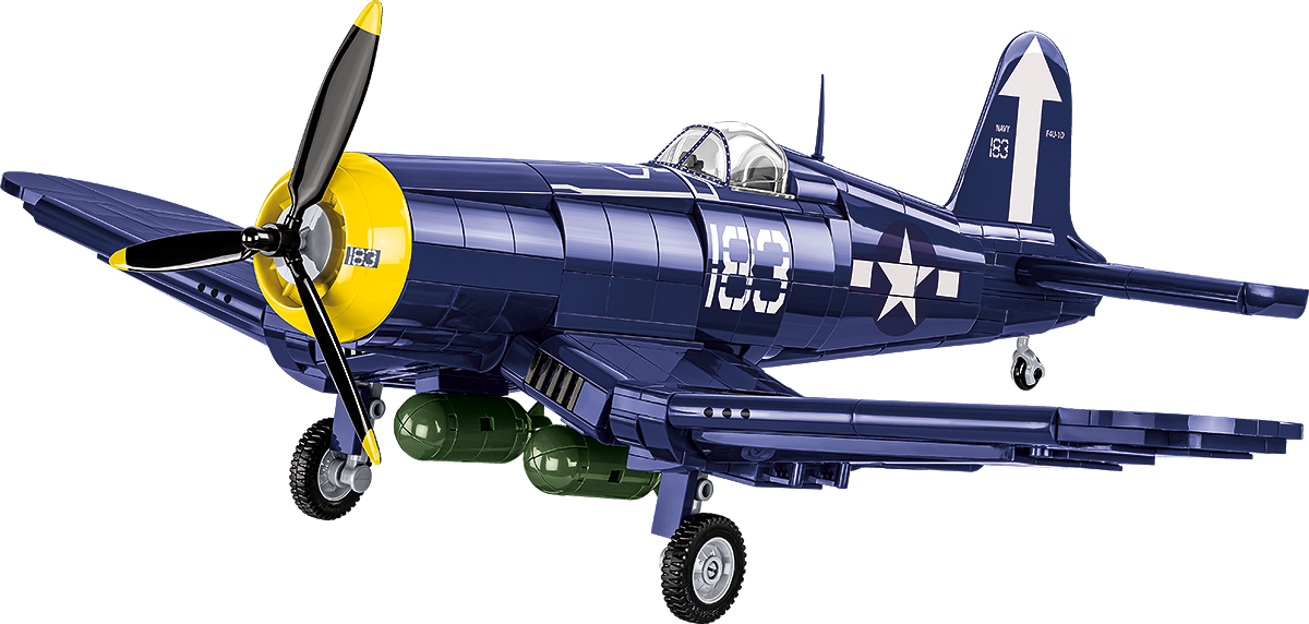 View of the VOUGHT F4U-1D CORSAIR fighter model.